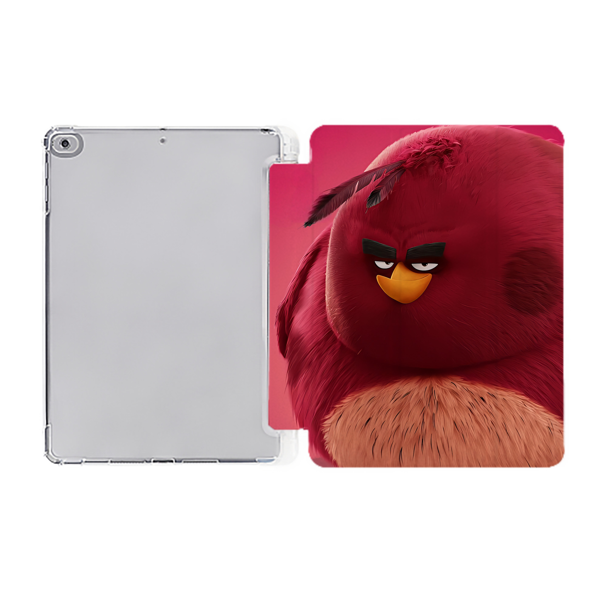 （画像用） Angry Birds アングリーバード IPad ケース ペン収納付き 三つ折りスタンド PUレザー×シリコン 対応機種9.5/10.5/10.9インチ